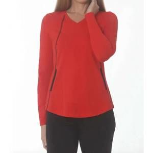 NEW E.L.I. v-neck top in red